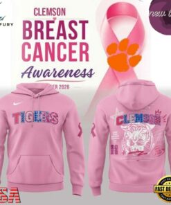 Clemson Tigers Breast Cancer Awareness 2026 Hoodie, Viral 3D Graphic Tee Clemson Tigers Breast Cancer Awareness 2026 Hoodie