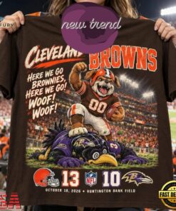 Cleveland Browns 13 10 Win Over Baltimore Ravens Game Day 3D Shirt, Viral 3D Graphic Tee Cleveland Browns 13 10 Win Over Baltimore Ravens Game Day 3D Shirt