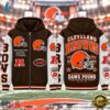 Cleveland Browns NFL Gridiron Heritage Zip Hoodie, Sports Fans 3D Shirt Cleveland Browns Nfl Gridiron Heritage Zip Hoodie