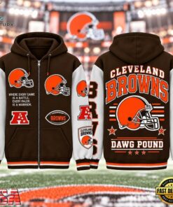 Cleveland Browns NFL Gridiron Heritage Zip Hoodie, Sports Fans 3D Shirt Cleveland Browns Nfl Gridiron Heritage Zip Hoodie