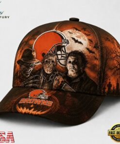 Cleveland Browns NFL Horror Night Halloween 2026 Design Classic Cap, Football Limited Edition Cap Cleveland Browns Nfl Horror Night Halloween 2026 Design Classic Cap