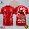 Cleveland Browns NFL RED Friday One Team One Mission Patriotic Soldier Tribute T Shirt, Sports Fans 3D Shirt Cleveland Browns Nfl Red Friday One Team One Mission Patriotic Soldier Tribute T Shirt