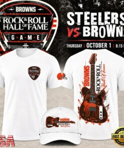 Cleveland Browns Rock & Roll Hall of Fame 2026 Graphic White 3D Shirt, Trending Music 3D Tee Cleveland Browns Rock Roll Hall OF Fame 2026 Graphic White 3D Shirt