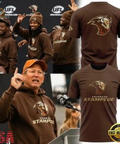 Colorado Stampede Primary Logo Brown T Shirt, Viral 3D Graphic Tee Colorado Stampede Primary Logo Brown T Shirt