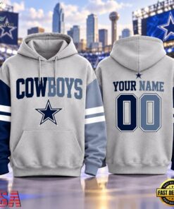 Dallas Cowboys NFL Two Tone Colorblock Varsity Hoodie, Sports Fans 3D Shirt Dallas Cowboys Nfl Two Tone Colorblock Varsity Hoodie