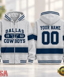 Dallas Cowboys NFL Varsity Stripe Zip Hoodie, Sports Fans 3D Shirt Dallas Cowboys Nfl Varsity Stripe Zip Hoodie