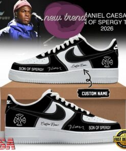 Daniel Caesar Son of Spergy Tour 2026 Black Limited Edition Air Force 1 Shoes, Music Lover AF1 Shoes Daniel Caesar Son OF Spergy Tour 2026 Black Limited Edition Air Force 1 Shoes
