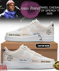 Daniel Caesar Son of Spergy Tour 2026 Signed Air Force 1 Shoes Sneakers, Music Lover AF1 Shoes Daniel Caesar Son OF Spergy Tour 2026 Signed Air Force 1 Shoes Sneakers