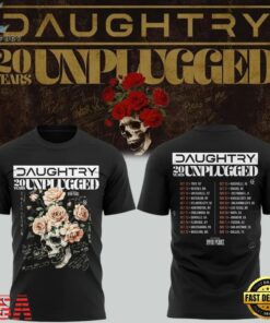 Daughtry 20 Years Unplugged Tour 2026 Rock Music Concert 3D Shirt, Trending Music 3D Tee Daughtry 20 Years Unplugged Tour 2026 Rock Music Concert 3D Shirt