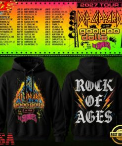 Def Leppard & Goo Goo Dolls Tour 2027 Black Hoodie, Trending Music 3D Tee Def Leppard Goo Goo Dolls Tour 2027 Black Hoodie