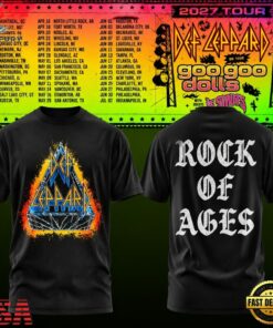 Def Leppard & Goo Goo Dolls Tour 2027 T Shirt, Trending Music 3D Tee Def Leppard Goo Goo Dolls Tour 2027 T Shirt