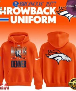 Denver Broncos 1977 Throwback Uniform Orange Hoodie, Viral 3D Graphic Tee Denver Broncos 1977 Throwback Uniform Orange Hoodie
