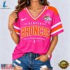 Denver Broncos 2026 NFL Pink Breast Cancer Awareness V neck T Shirt, NFL Team V Neck Tee Denver Broncos 2026 Nfl Pink Breast Cancer Awareness V Neck T Shirt