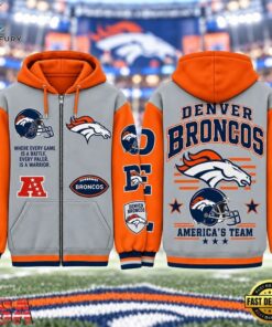 Denver Broncos NFL Gridiron Heritage Zip Hoodie, Sports Fans 3D Shirt Denver Broncos Nfl Gridiron Heritage Zip Hoodie