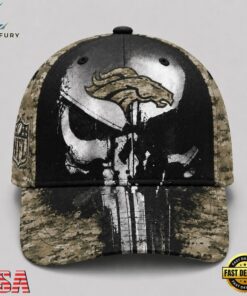 Denver Broncos NFL Halloween Military Skull Camo Classic Cap, Football Limited Edition Cap Denver Broncos Nfl Halloween Military Skull Camo Classic Cap