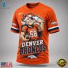 Denver Broncos NFL Popeye Bold Cartoon Athletes 3D T Shirt, Sports Fans 3D Shirt Denver Broncos Nfl Popeye Bold Cartoon Athletes 3D T Shirt