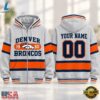 Denver Broncos NFL Varsity Stripe Zip Hoodie, Sports Fans 3D Shirt Denver Broncos Nfl Varsity Stripe Zip Hoodie