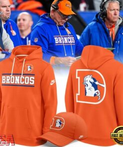 Denver Broncos Throwback Limited Edition Orange Hoodie, Viral 3D Graphic Tee Denver Broncos Throwback Limited Edition Orange Hoodie