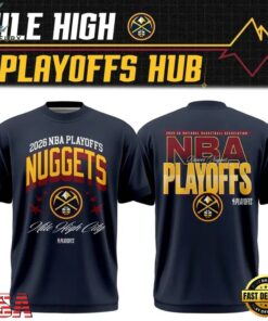 Denver Nuggets Mile High 2026 Playoffs T Shirt, Viral 3D Graphic Tee Denver Nuggets Mile High 2026 Playoffs T Shirt