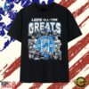 Detroit Lions All Time Greats Players Signature Football T Shirt, Trendy 2D Print Shirt Detroit Lions All Time Greats Players Signature Football T Shirt