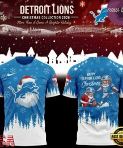 Detroit Lions Christmas Collection 2026 T Shirt, Viral 3D Graphic Tee Detroit Lions Christmas Collection 2026 T Shirt