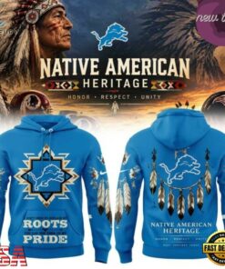 Detroit Lions Native American Heritage 2026 Hoodie, Viral 3D Graphic Tee Detroit Lions Native American Heritage 2026 Hoodie