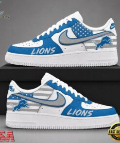 Detroit Lions NFL American Flag Football Team Limited Air Force 1 Shoes Sneakers, NFL Fan AF1 Shoes Detroit Lions Nfl American Flag Football Team Limited Air Force 1 Shoes Sneakers