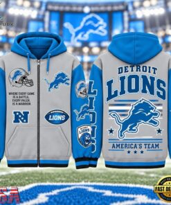 Detroit Lions NFL Gridiron Heritage Zip Hoodie, Sports Fans 3D Shirt Detroit Lions Nfl Gridiron Heritage Zip Hoodie