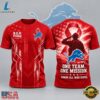 Detroit Lions NFL RED Friday One Team One Mission Patriotic Soldier Tribute T Shirt, Sports Fans 3D Shirt Detroit Lions Nfl Red Friday One Team One Mission Patriotic Soldier Tribute T Shirt