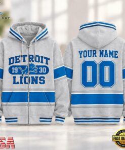 Detroit Lions NFL Varsity Stripe Zip Hoodie, Sports Fans 3D Shirt Detroit Lions Nfl Varsity Stripe Zip Hoodie