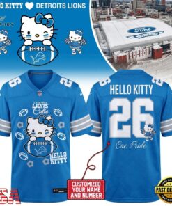 Detroit Lions NFL x Hello Kitty 2026 Football Jersey Shirt, Fashion Football Jersey Detroit Lions Nfl X Hello Kitty 2026 Football Jersey Shirt
