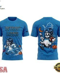 Detroit Lions x Halloween Night 2026 Graphic T Shirt, Viral 3D Graphic Tee Detroit Lions X Halloween Night 2026 Graphic T Shirt