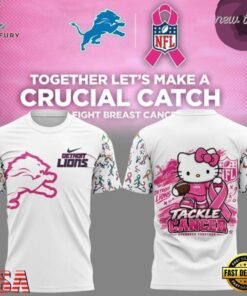 Detroit Lions x Hello Kitty Crucial Catch 2026 T Shirt, Viral 3D Graphic Tee Detroit Lions X Hello Kitty Crucial Catch 2026 T Shirt