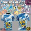 Detroit Lions x Pokemon Night 2026 T Shirt, Viral 3D Graphic Tee Detroit Lions X Pokemon Night 2026 T Shirt
