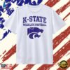 Distressed K State Wildcats Football Logo T Shirt, Trendy 2D Print Shirt Distressed K State Wildcats Football Logo T Shirt