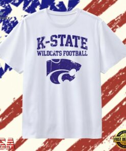 Distressed K State Wildcats Football Logo T Shirt, Trendy 2D Print Shirt Distressed K State Wildcats Football Logo T Shirt