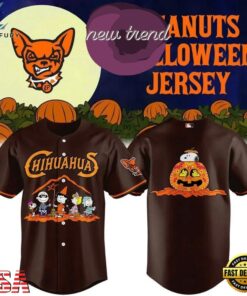 El Paso Chihuahuas 2026 Peanuts Halloween Limited Edition Baseball Jersey, Hot Baseball Jersey EL Paso Chihuahuas 2026 Peanuts Halloween Limited Edition Baseball Jersey