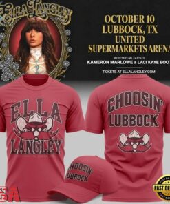 Ella Langley x Texas Tech Red Raiders 2026 3D Shirt, Trending Music 3D Tee Ella Langley X Texas Tech Red Raiders 2026 3D Shirt