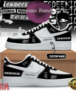 EsDeeKid Council House Rat Tour 2026 Limited Edition Air Force 1 Shoes Sneakers, Music Lover AF1 Shoes Esdeekid Council House Rat Tour 2026 Limited Edition Air Force 1 Shoes Sneakers