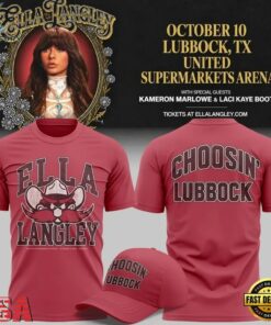 Exclusive Edition Ella Langley x Texas Tech Red Raiders T Shirt 2026, Trending Music 3D Tee Exclusive Edition Ella Langley X Texas Tech Red Raiders T Shirt 2026