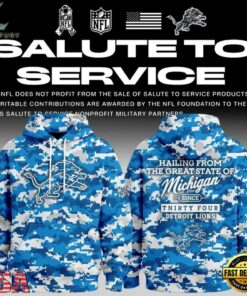 Exclusive Version Detroit Lions Salute to Service Hoodie 2026, Viral 3D Graphic Tee Exclusive Version Detroit Lions Salute TO Service Hoodie 2026