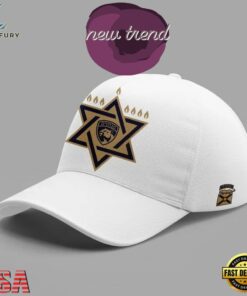 Florida Panthers Hanukkah Theme Night 2026 Limited Edition White Cap, Fashion Baseball Cap Florida Panthers Hanukkah Theme Night 2026 Limited Edition White Cap