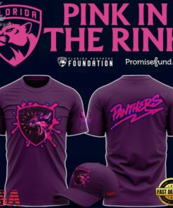 Florida Panthers Pink in the Rink 2026 Limited Edition T Shirt, Viral 3D Graphic Tee Florida Panthers Pink IN The Rink 2026 Limited Edition T Shirt