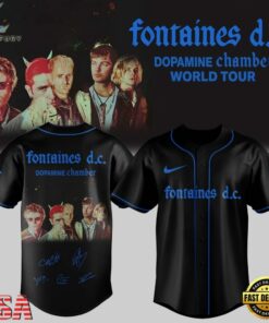 Fontaines D.C Dopamine Chamber Tour Signed 2026 Special New Baseball Jersey, Music Artist Baseball Jersey Fontaines D C Dopamine Chamber Tour Signed 2026 Special New Baseball Jersey