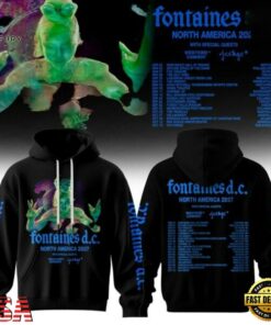 Fontaines D.C. North America 2027 Tour Black Hoodie, Trending Music 3D Tee Fontaines D C North America 2027 Tour Black Hoodie