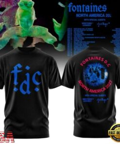 Fontaines D.C. North America 2027 Tour Black T Shirt, Trending Music 3D Tee Fontaines D C North America 2027 Tour Black T Shirt