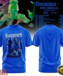 Fontaines D.C. North America 2027 Tour Blue T Shirt, Trending Music 3D Tee Fontaines D C North America 2027 Tour Blue T Shirt