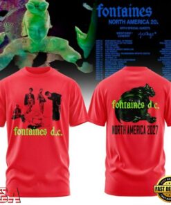 Fontaines D.C. North America 2027 Tour Graphic T Shirt, Trending Music 3D Tee Fontaines D C North America 2027 Tour Graphic T Shirt