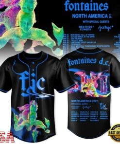 Fontaines D.C. North America 2027 Tour Limited Edition Baseball Jersey, Music Artist Baseball Jersey Fontaines D C North America 2027 Tour Limited Edition Baseball Jersey