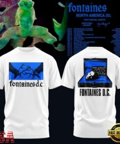 Fontaines D.C. North America 2027 Tour White T Shirt, Trending Music 3D Tee Fontaines D C North America 2027 Tour White T Shirt